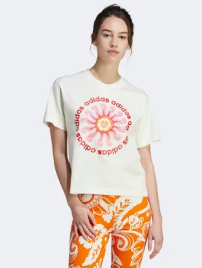 Adidas X Farm Rio Graphic Women Sportswear T-Shirt Off White