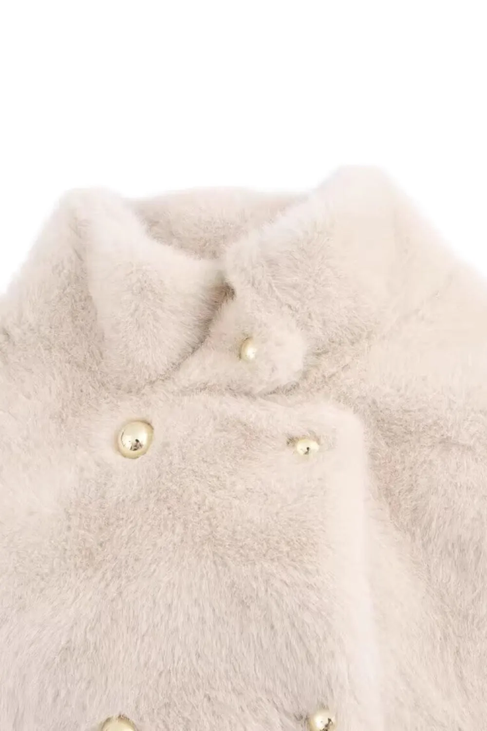 'Alice' Fur-Lined Stand Collar Coat