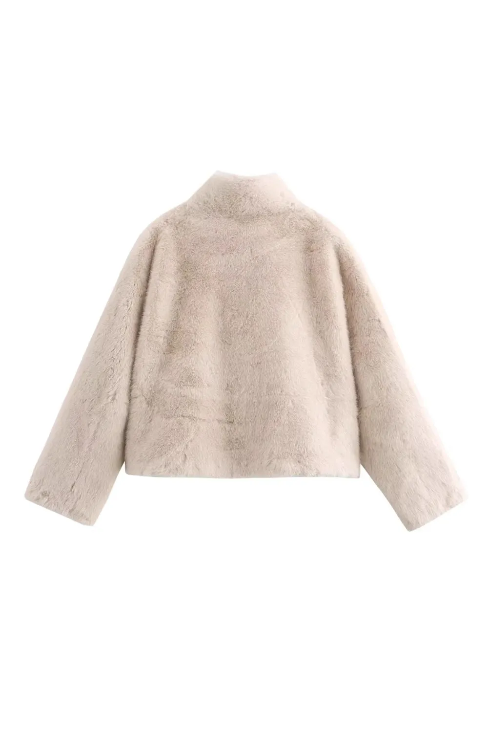 'Alice' Fur-Lined Stand Collar Coat