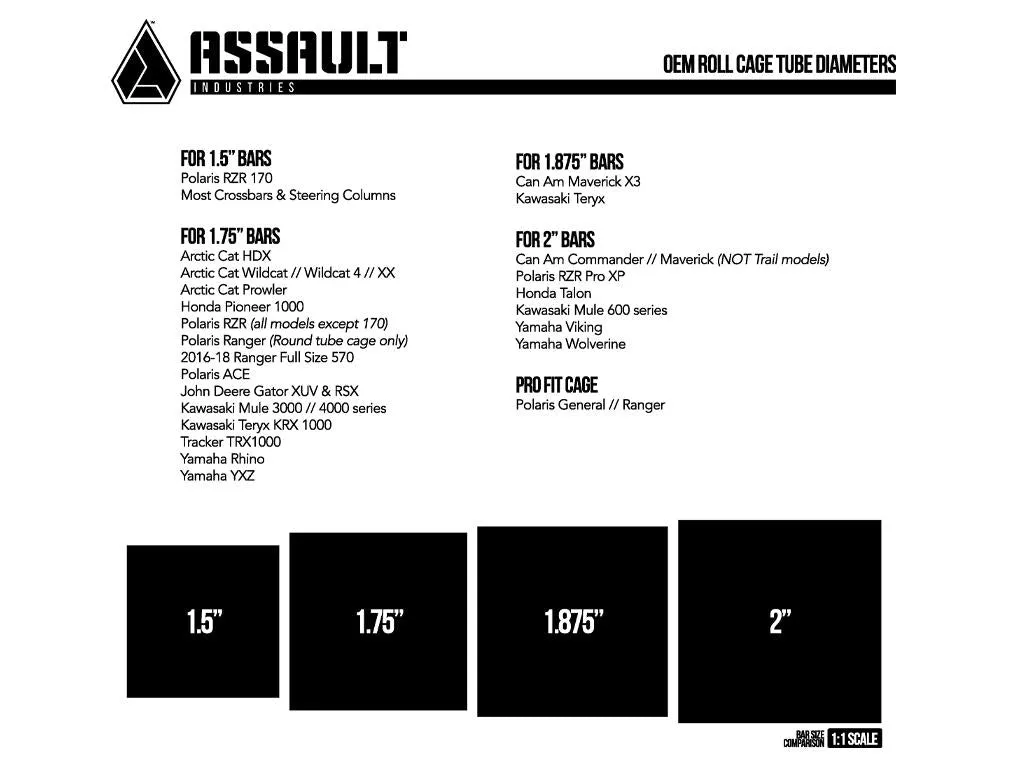 ASSAULT INDUSTRIES BOMBER CONVEX CENTER MIRROR