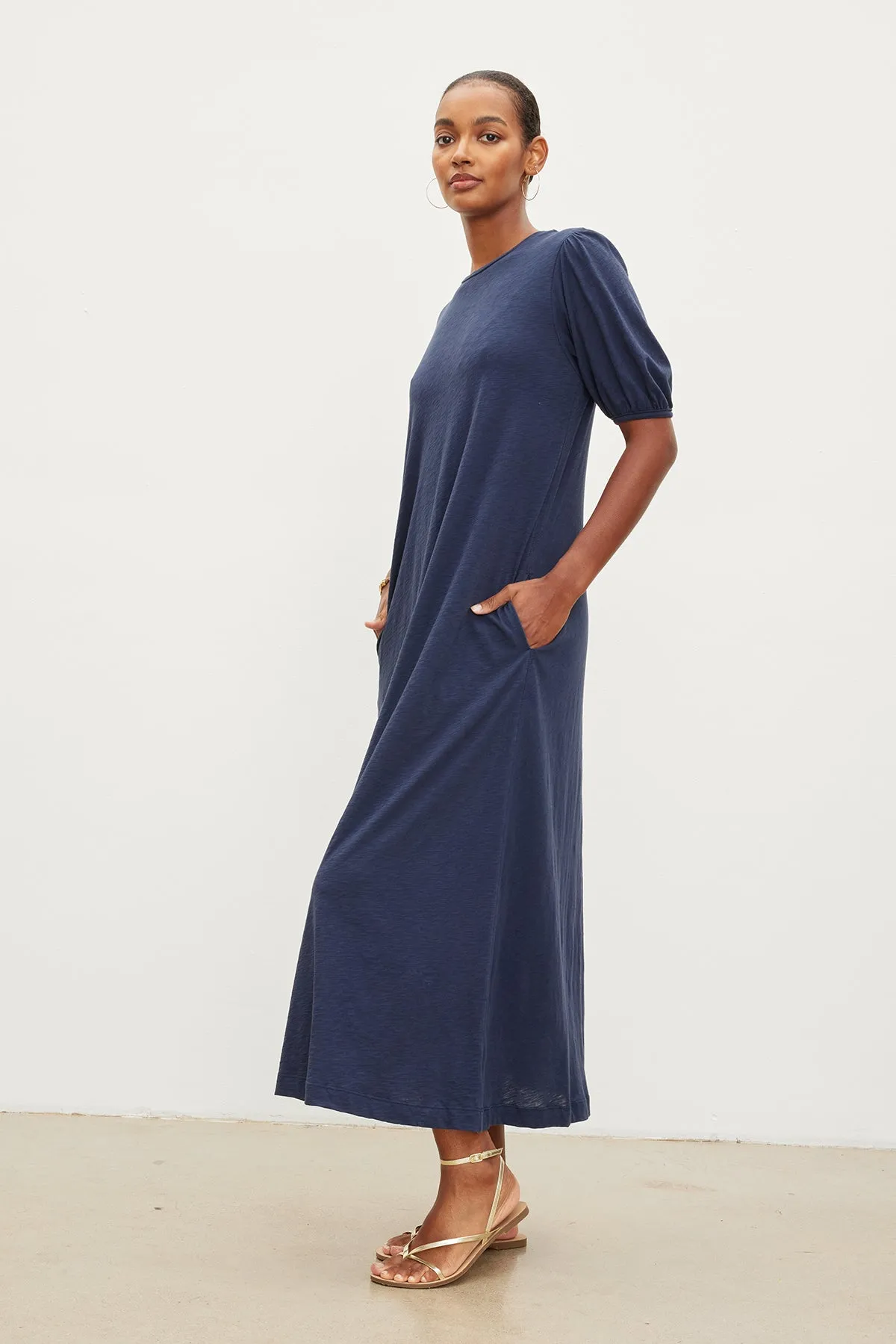 ASTRID COTTON SLUB MAXI DRESS