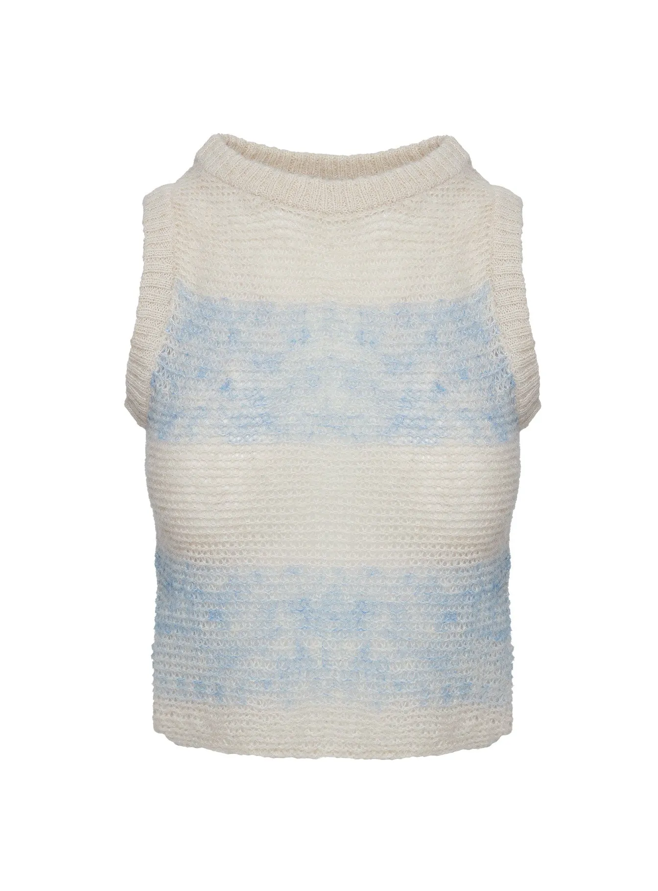 Asumi Knit Top Cream/blue