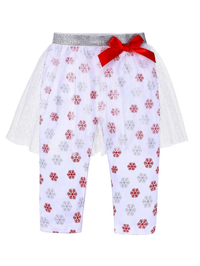 Baby Girl Christmas 2-Piece Outfits Romper & Mesh Patchwork Pants