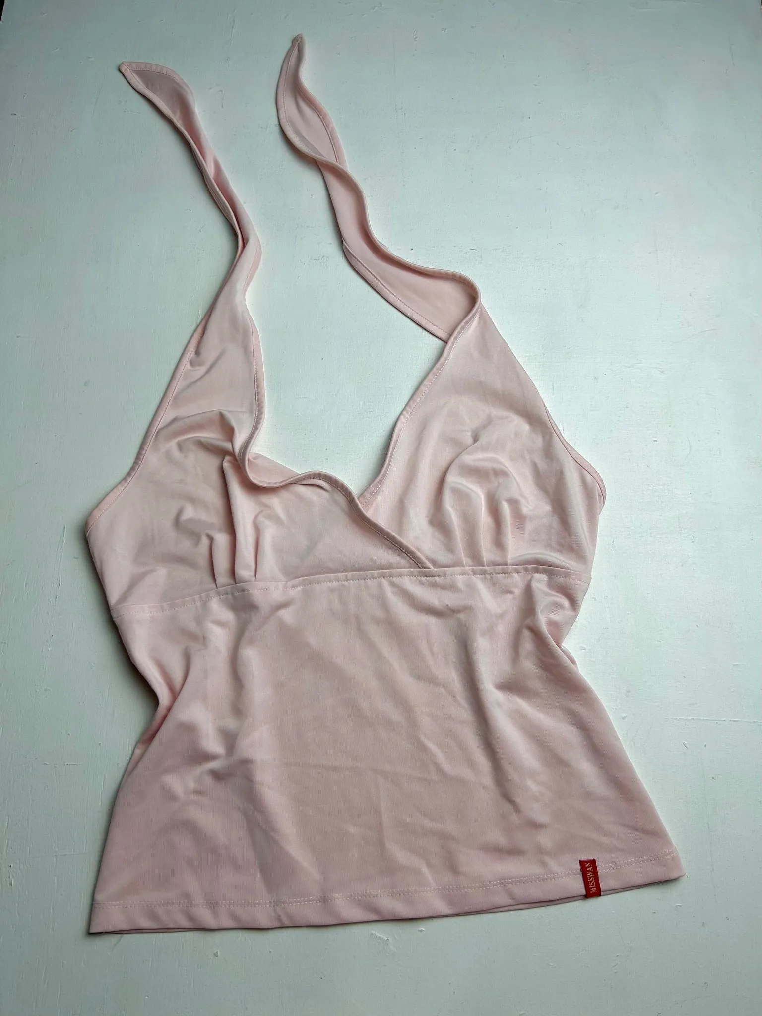 Baby pink 90s y2k vintage halter top (L/XL)