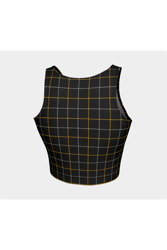 Black and Gold Tattersall Athletic Top