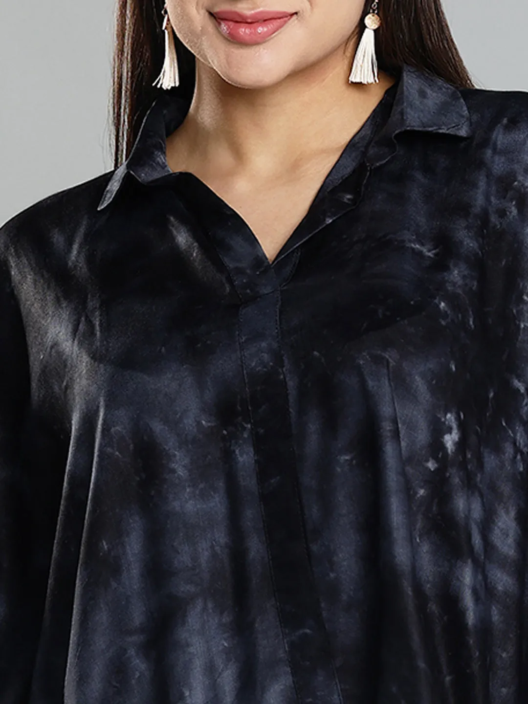 Black Rayon TieDyeTop- Solstice