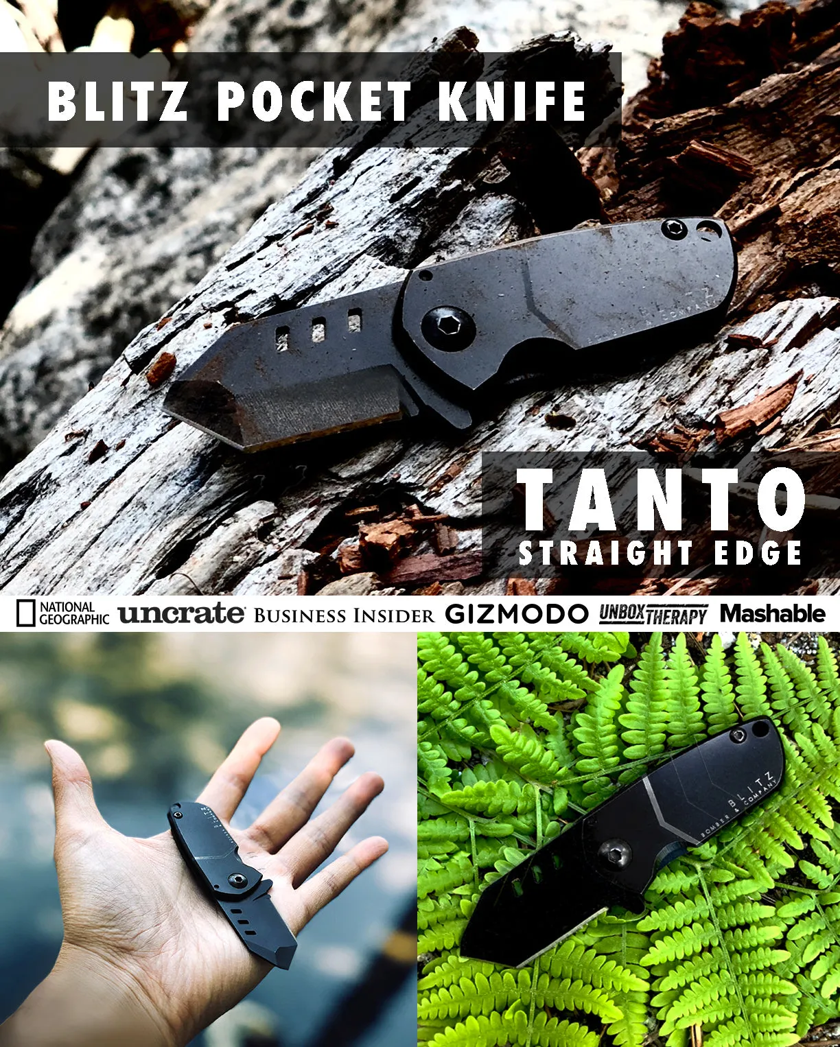 BLITZ Pocket Knife (Straight Edge)