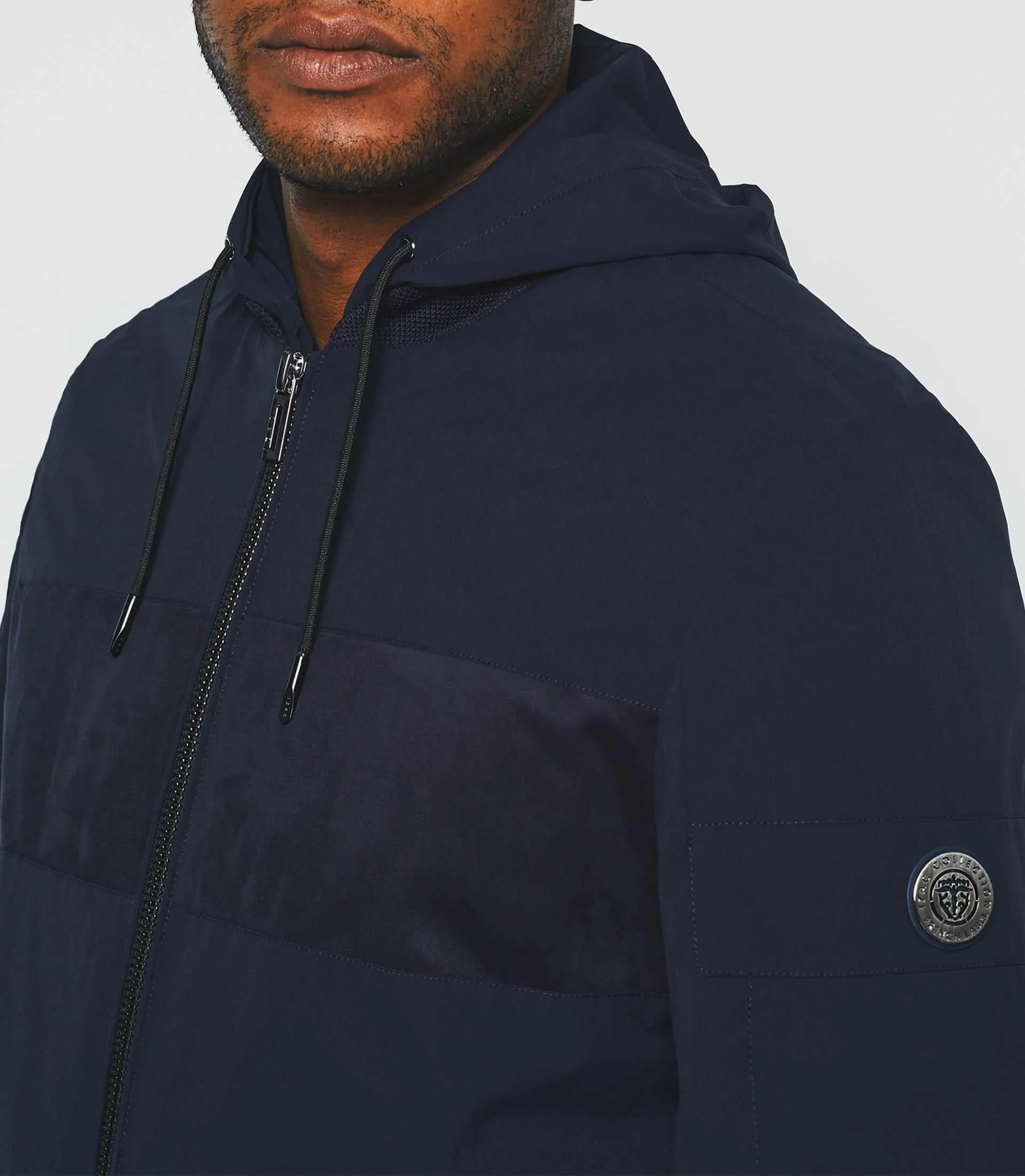 Blouson à capuche marine "Rollin"