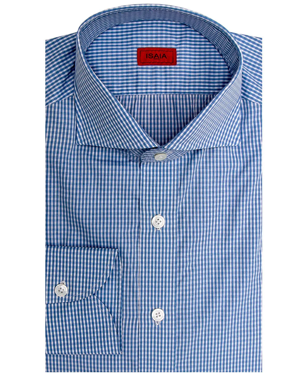 Blue Micro Check Dress Shirt