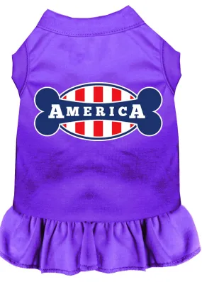 Bonely In America Screen Print Dress Purple 4x (22)