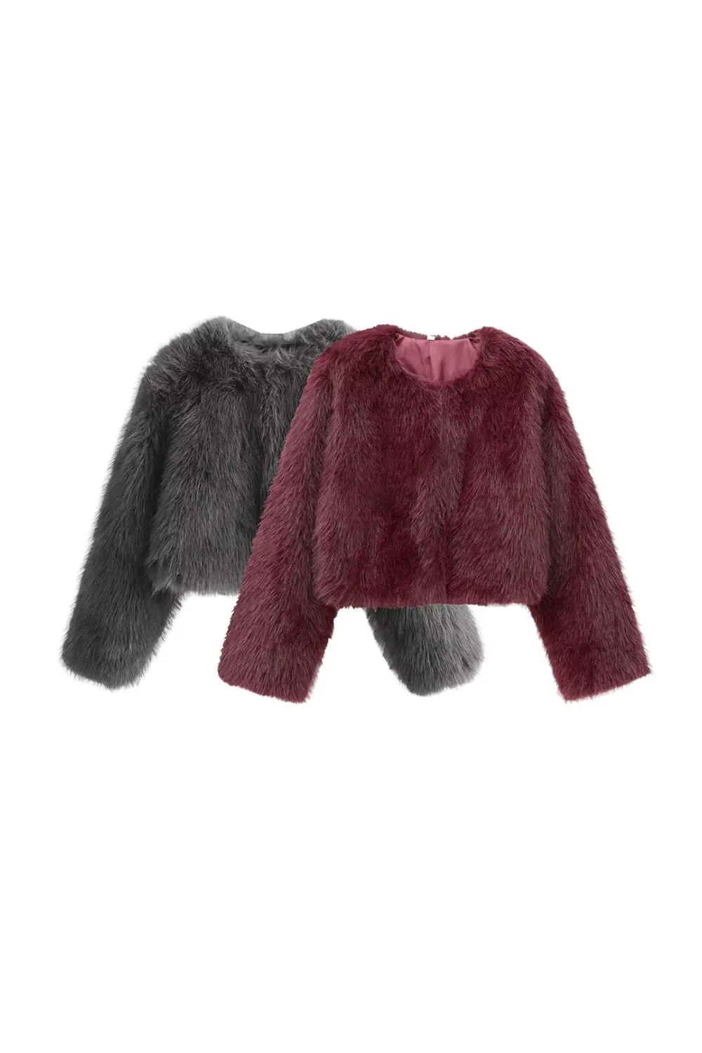 'Brittany'  Faux Fur-Effect Short Jacket