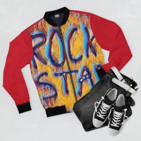 California Rock Star Graffiti Bomber Jacket (Red)