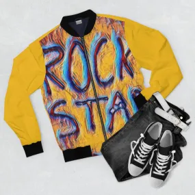 California Rock Star Graffiti Bomber Jacket (Yellow)