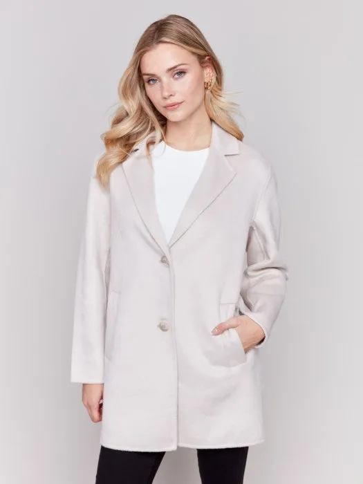 Charlie B Double Face Wool Minimalist Coat