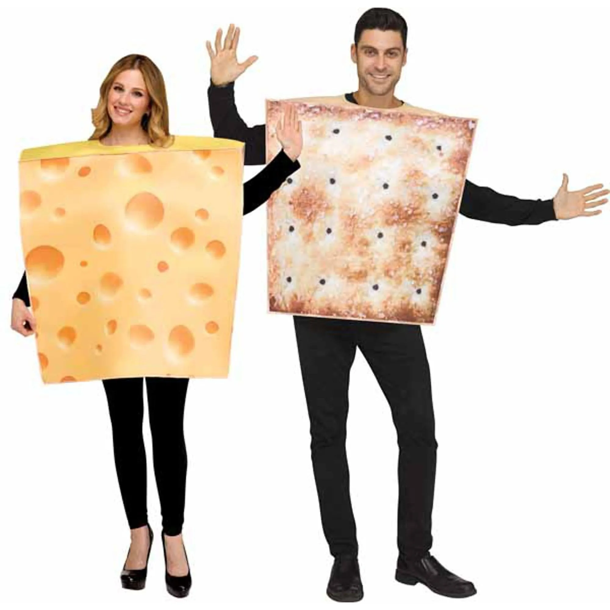 Cheese & Cracker Couple Costume O/S - Halloween Costumes Couples