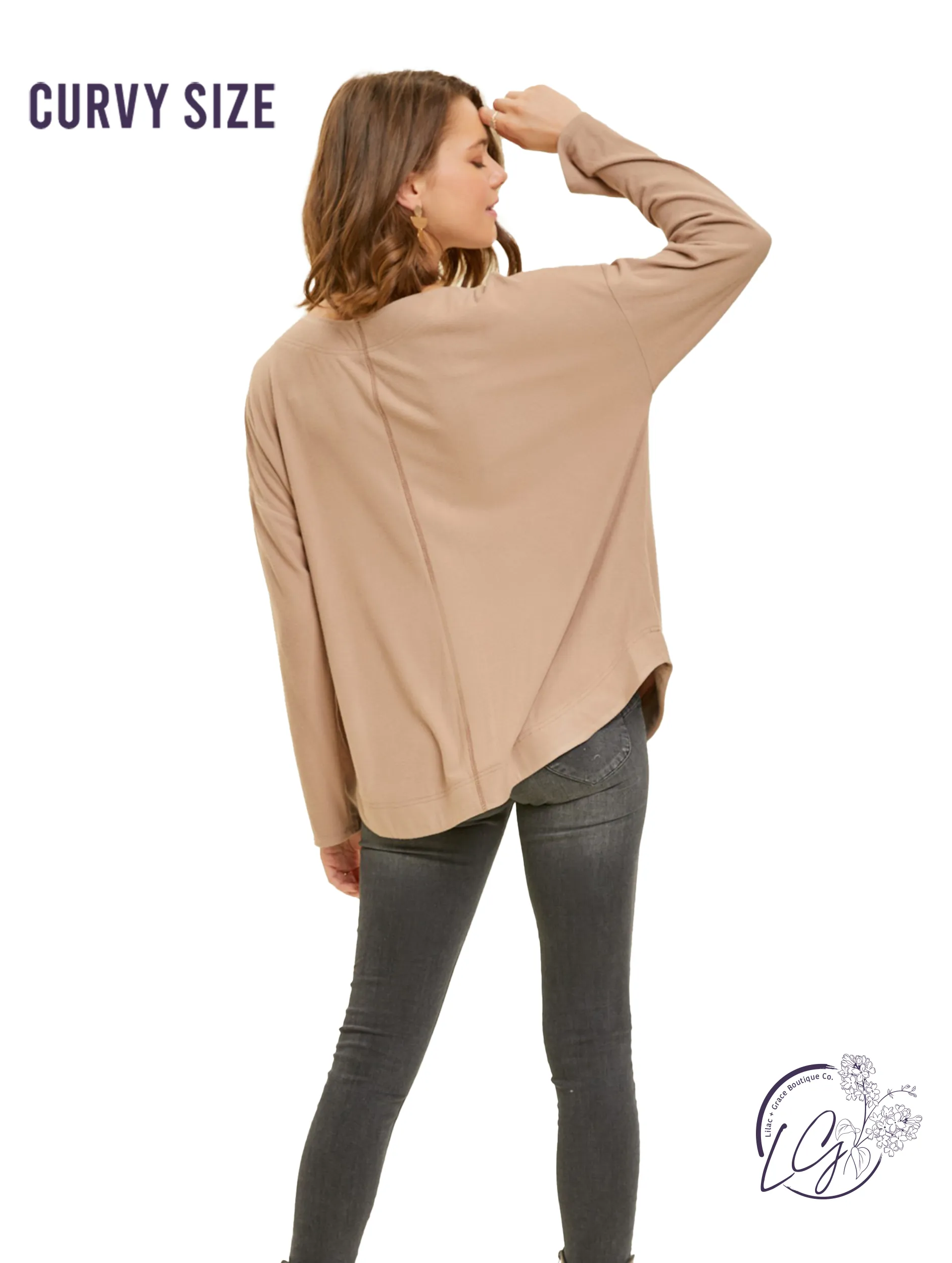 Curvy Tranquil Touch V-Neck