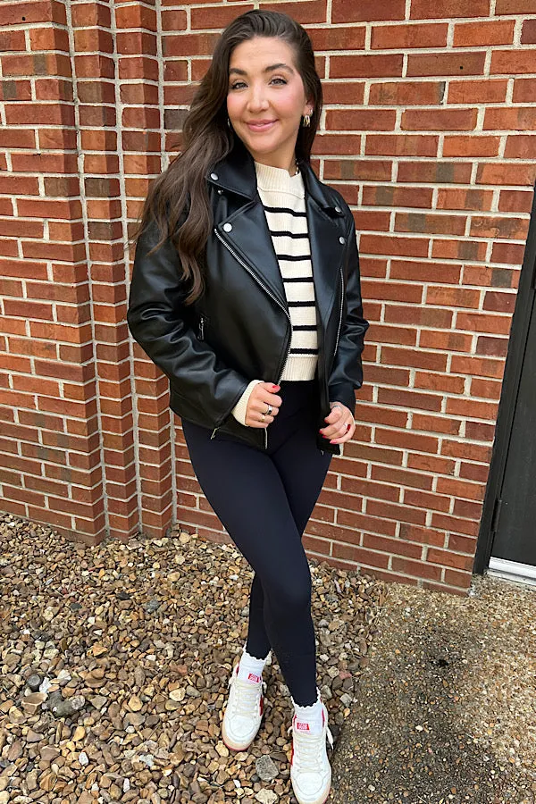 Desi Black Leather Jacket