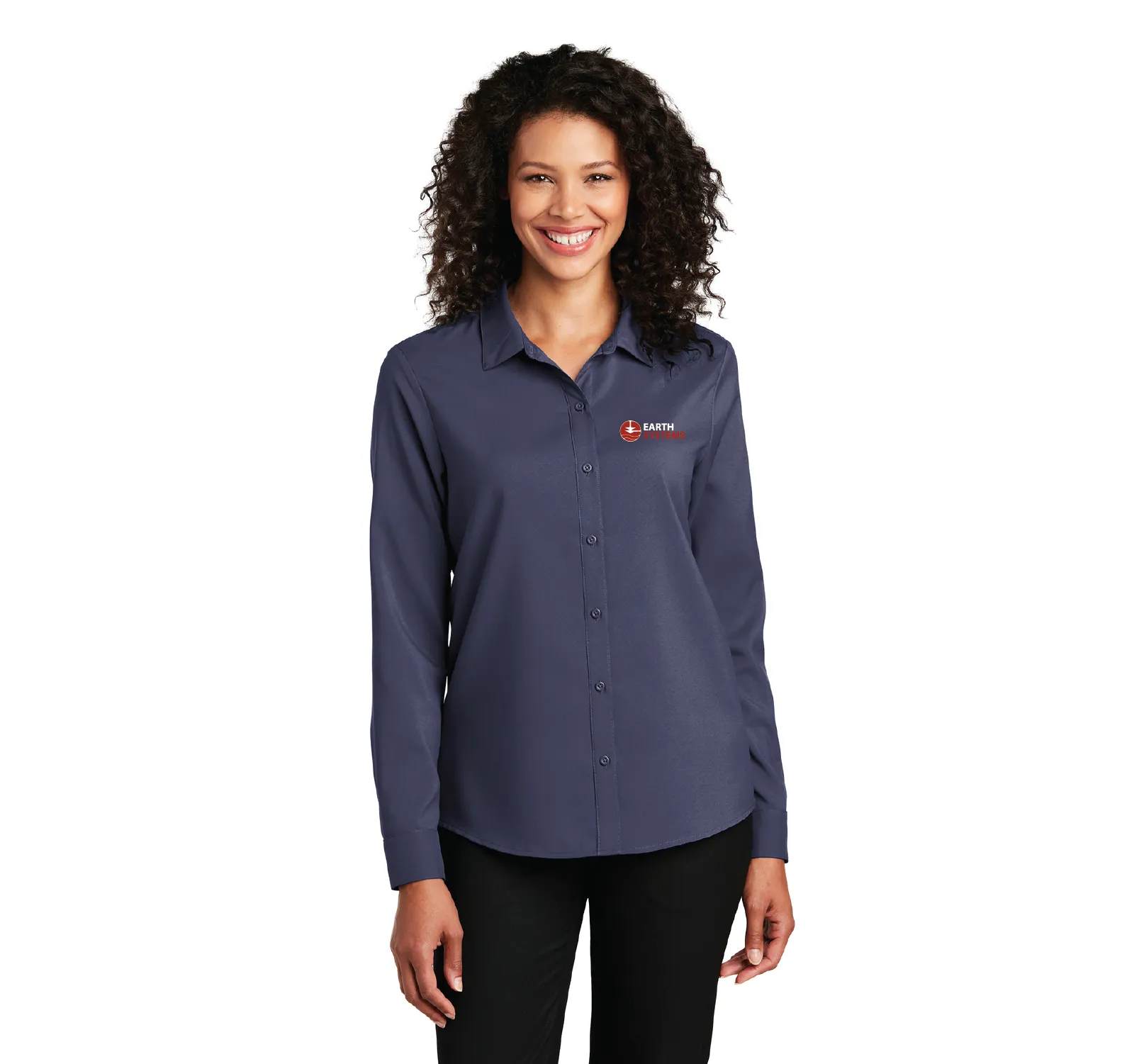 Earth Systems - Ladies Long Sleeve Performance Staff Shirt