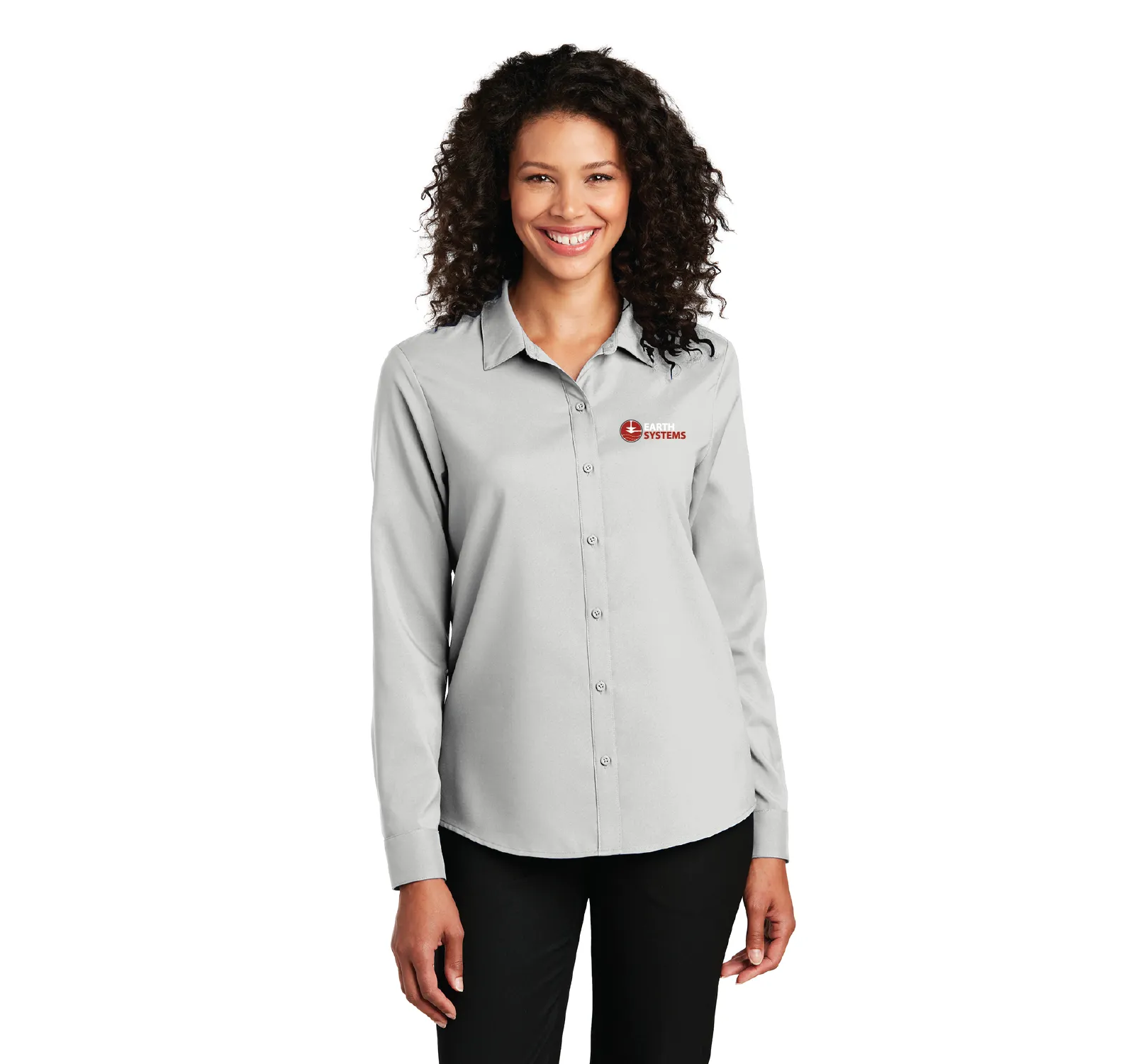 Earth Systems - Ladies Long Sleeve Performance Staff Shirt