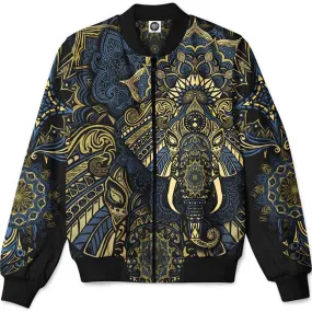 Elephant Mandala Bomber Jacket