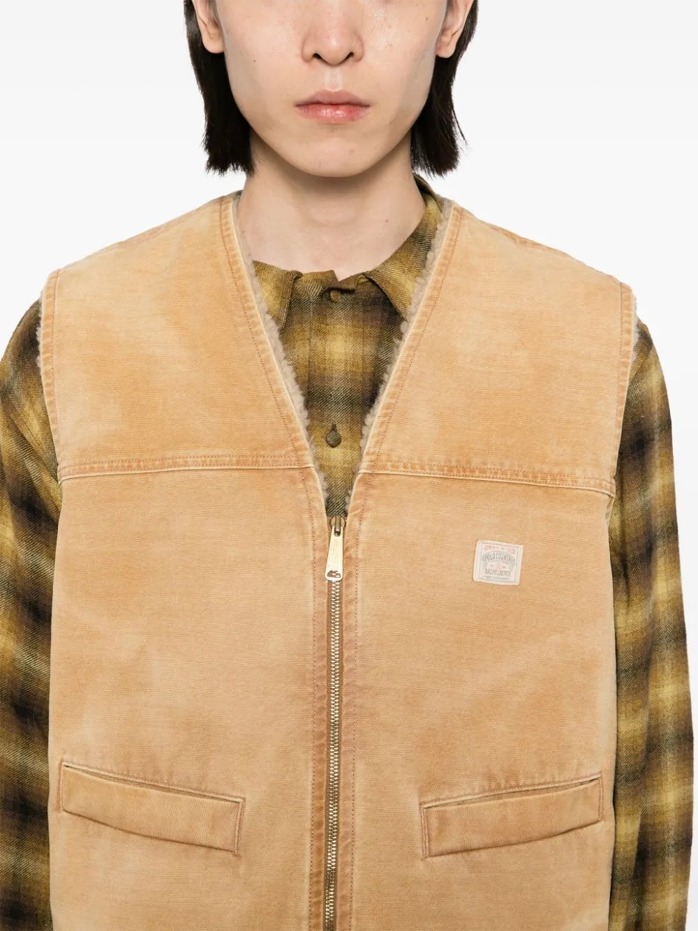 Fleece-Lined Canvas Vest