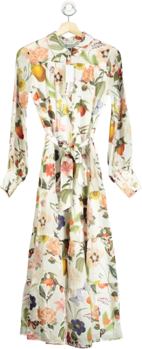 Forever New White Sylvie Tiered Shirt Midi Dress UK 6