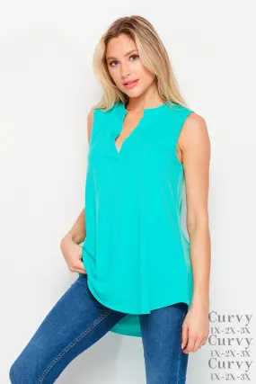 GABBYSLITYMNT Sleeveless V-Neck Top Mint