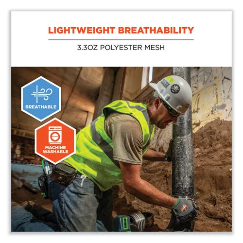 Glowear 8210hl-s Single Size Class 2 Economy Mesh Vest, Polyester, 2x-large, Orange, Ships In 1-3 Business Days