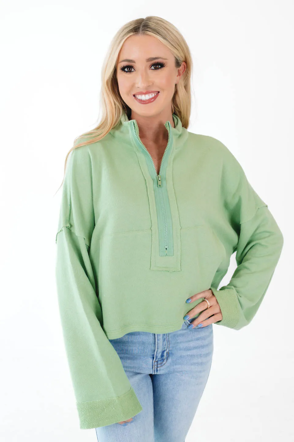 Go For A Walk Sweatshirt - Sage