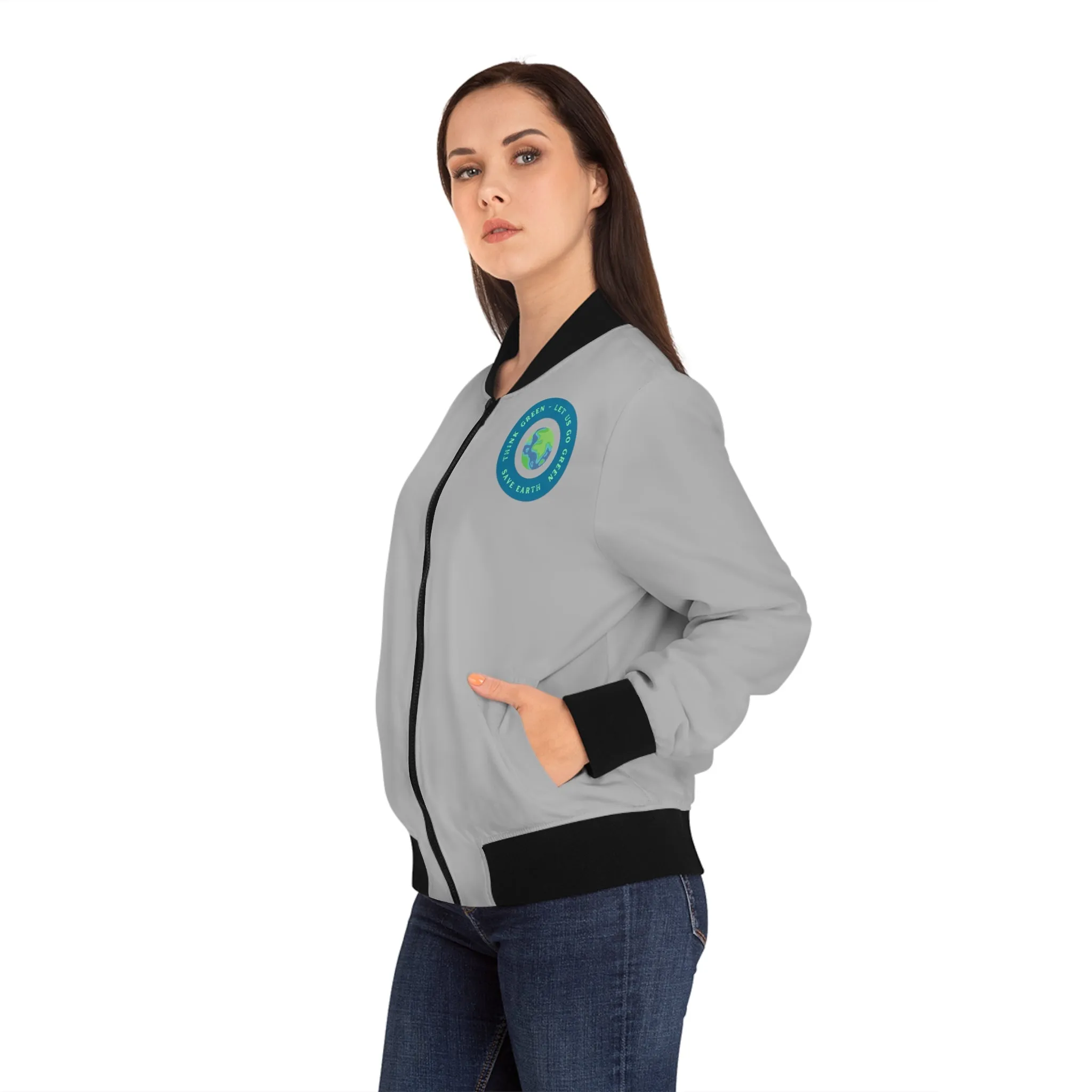 Go Green Women's Bomber Jacket (AOP)