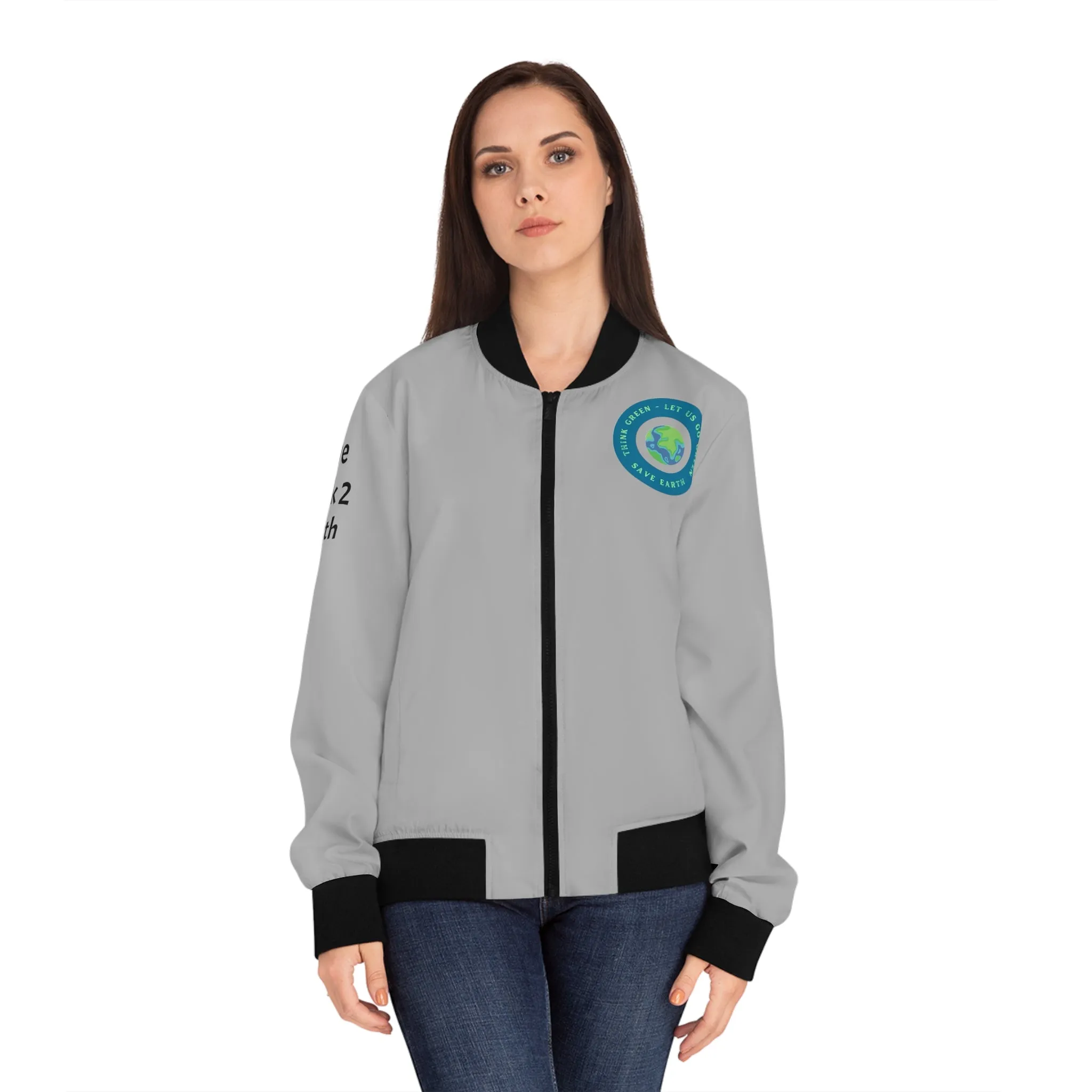 Go Green Women's Bomber Jacket (AOP)