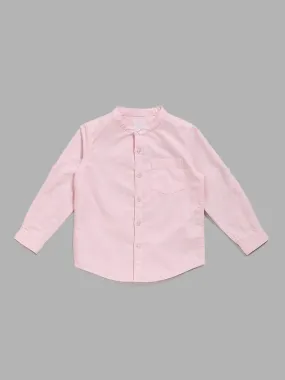 HOP Kids Plain Pink Casual Shirt