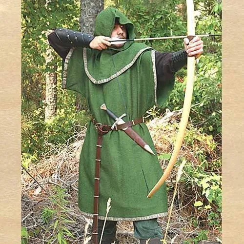 Huntingdon Green Over Tunic with Hood