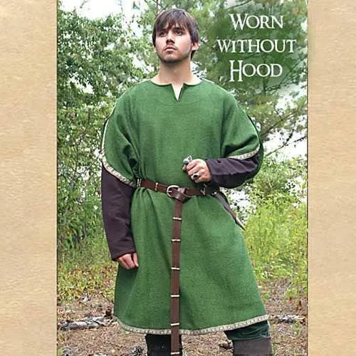 Huntingdon Green Over Tunic with Hood