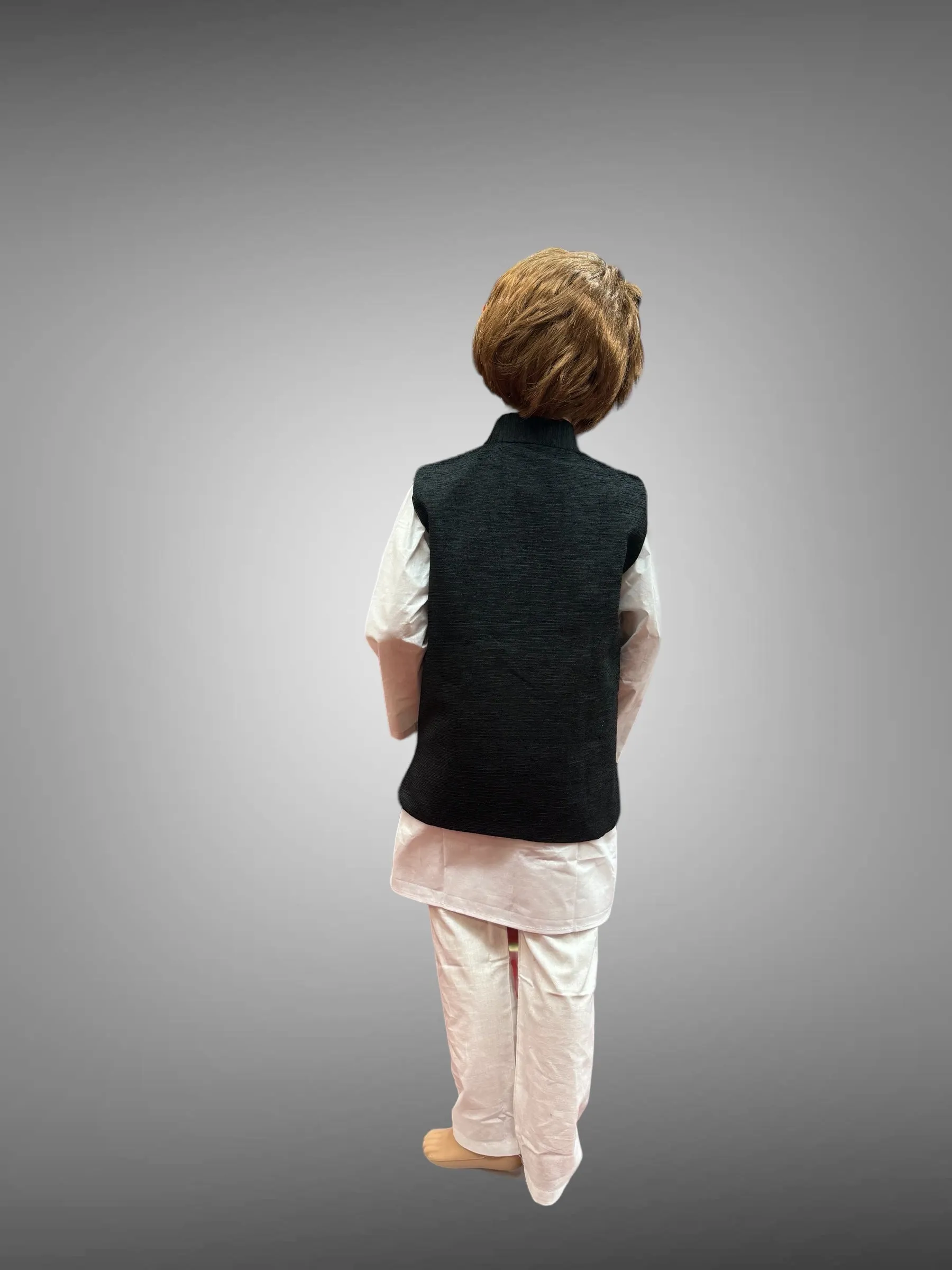 Khaadi Silk Plain Black Kids Vest