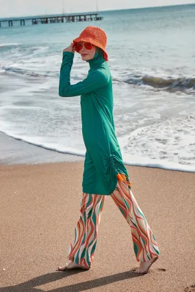 Lycra Green Burkini Modest Swimwear M2493