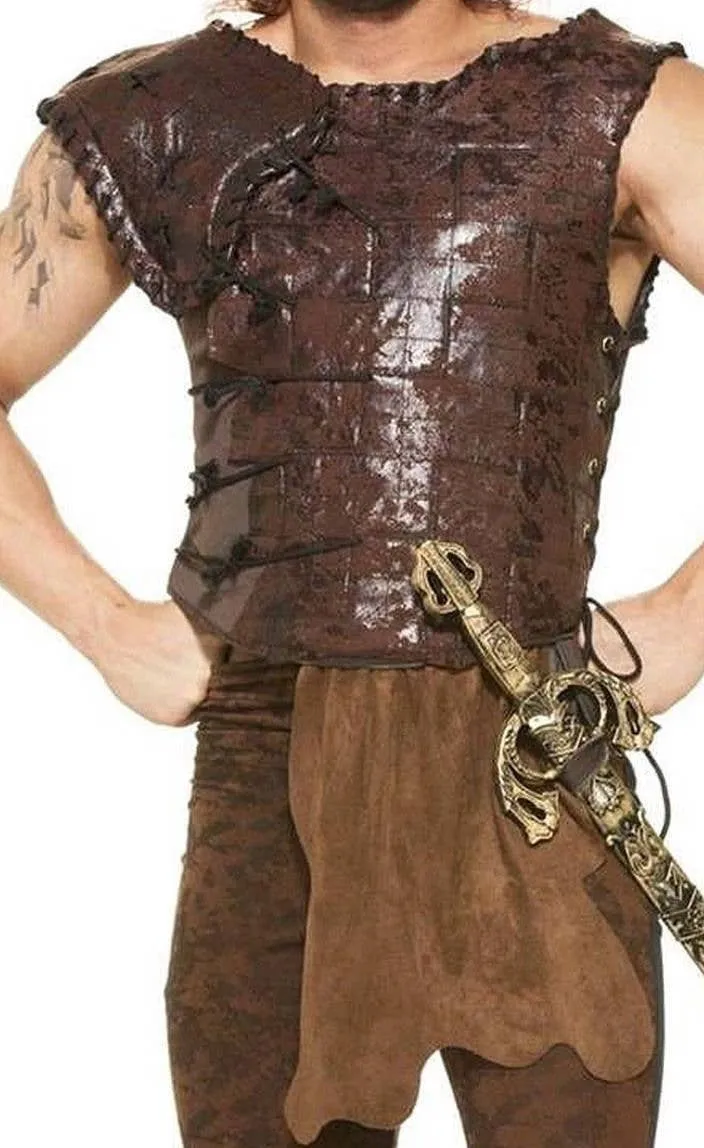 Medieval Plus Size Mens King's Armour Costume Vest