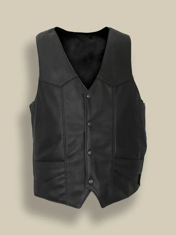 Men Matte Black Vest