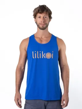 Men's Dri-Fit Tank with LILIKOI logo - ROYAL / ORANGE