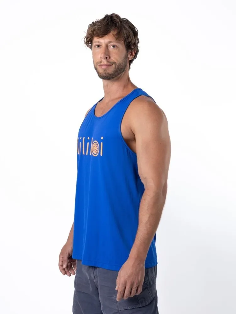 Men's Dri-Fit Tank with LILIKOI logo - ROYAL / ORANGE