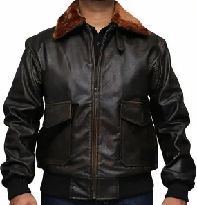 Men's Flying G1 Bomber Leather Jacket