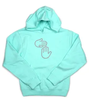 Michigan Hands Youth Pullover Hoodie (Mint)