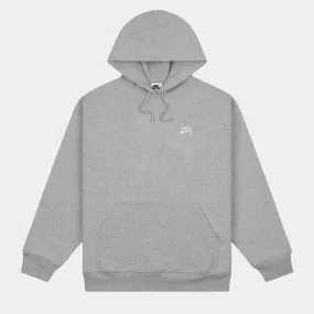 NIKE SB PULLOVER SKATE HOODIE - DARK GREY HEATHER/WHITE