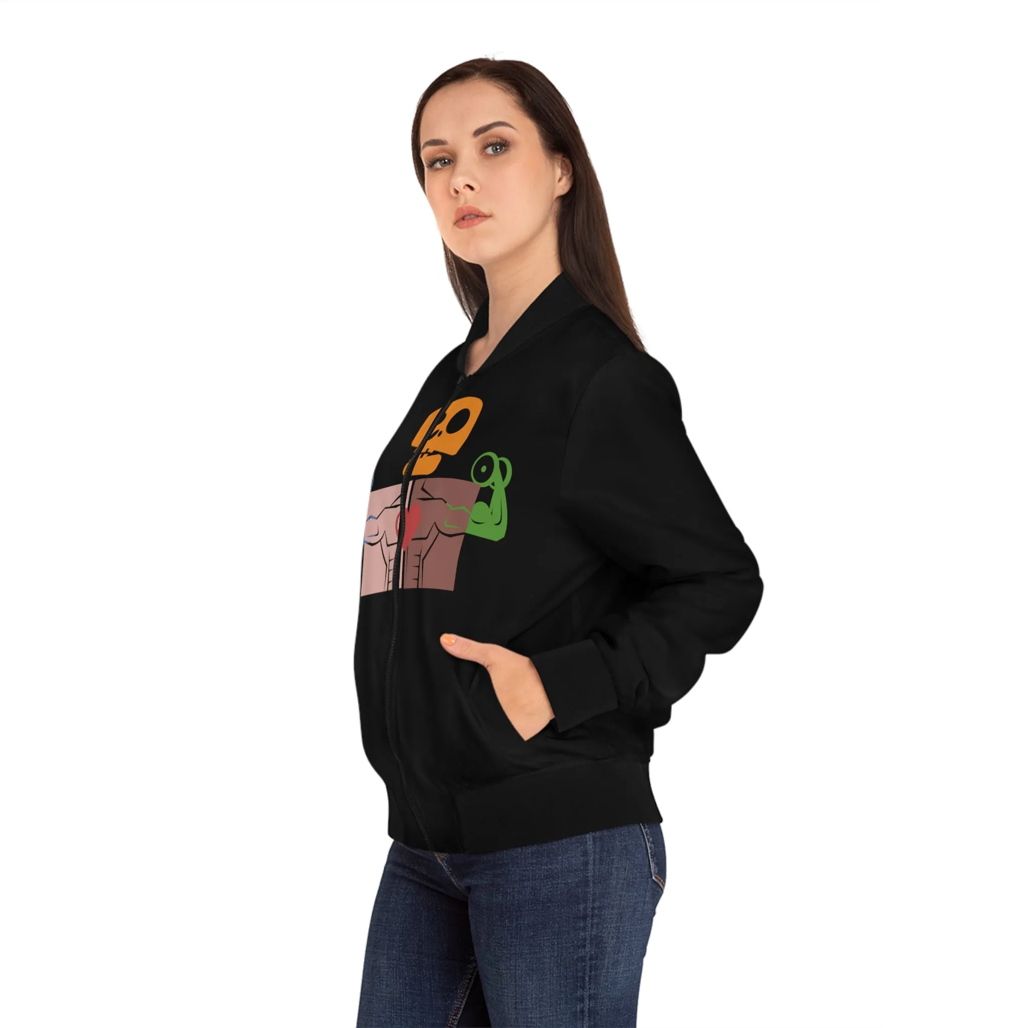 OWN MAN - Women's Bomber Jacket Black