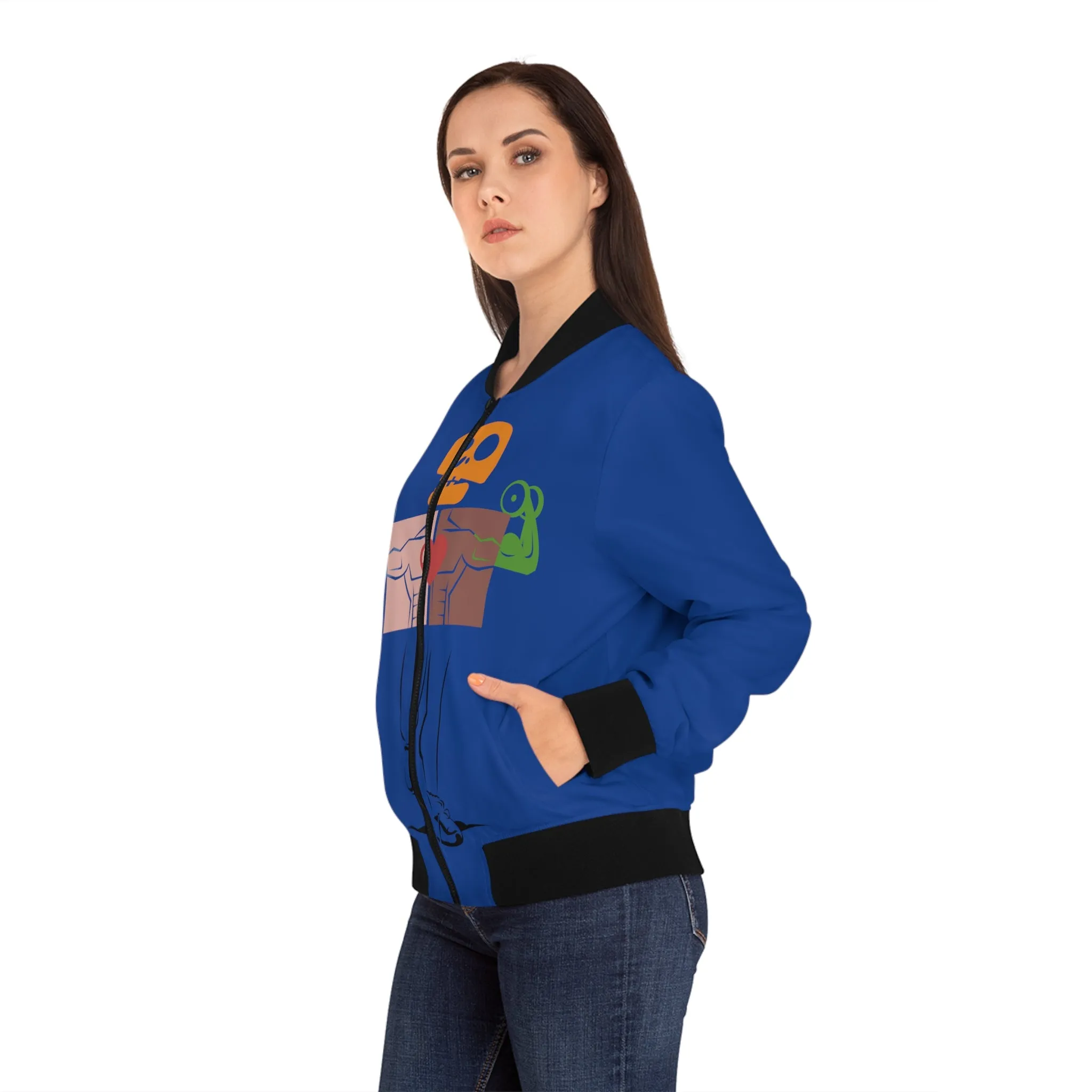 OWN MAN - Women's Bomber Jacket Blue