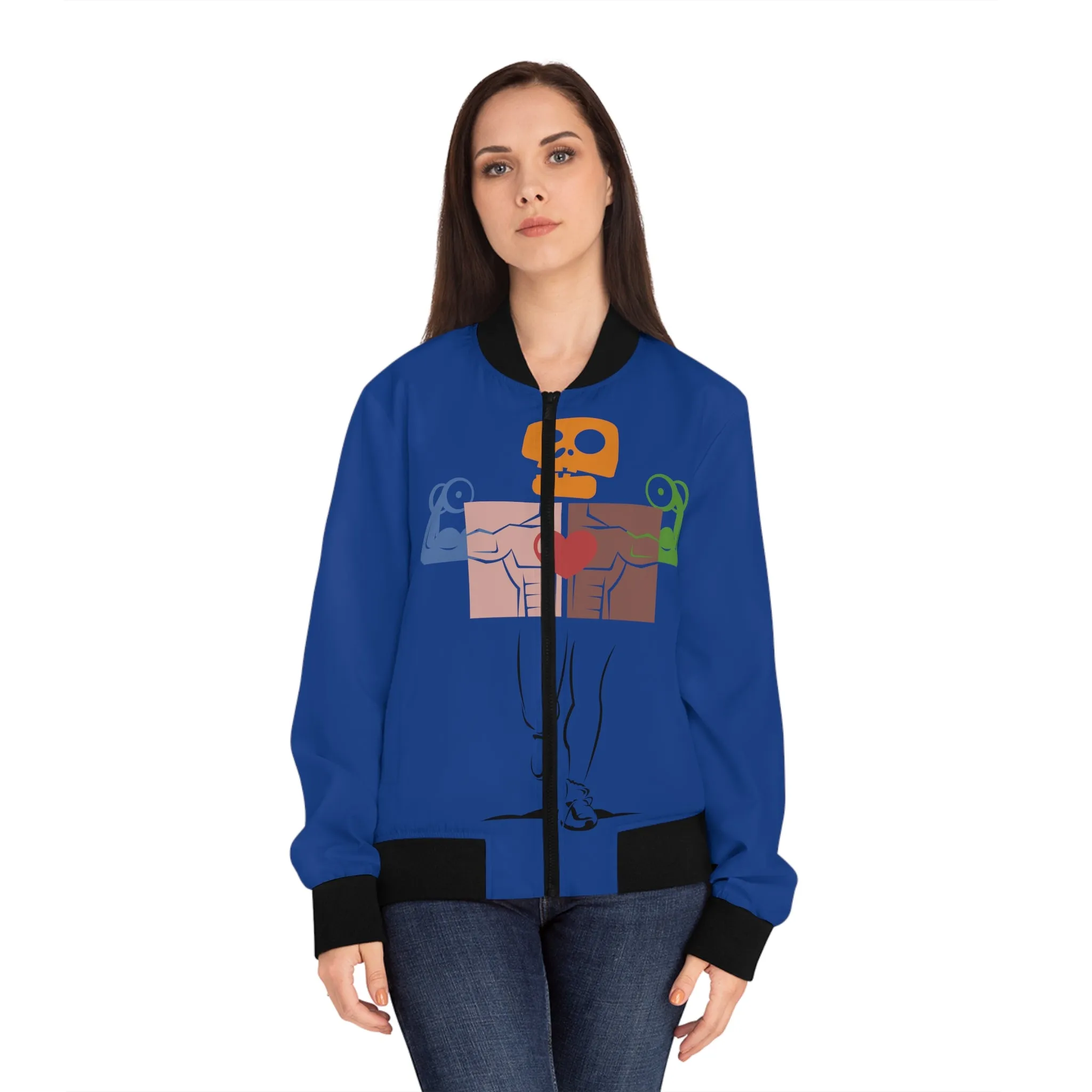 OWN MAN - Women's Bomber Jacket Blue