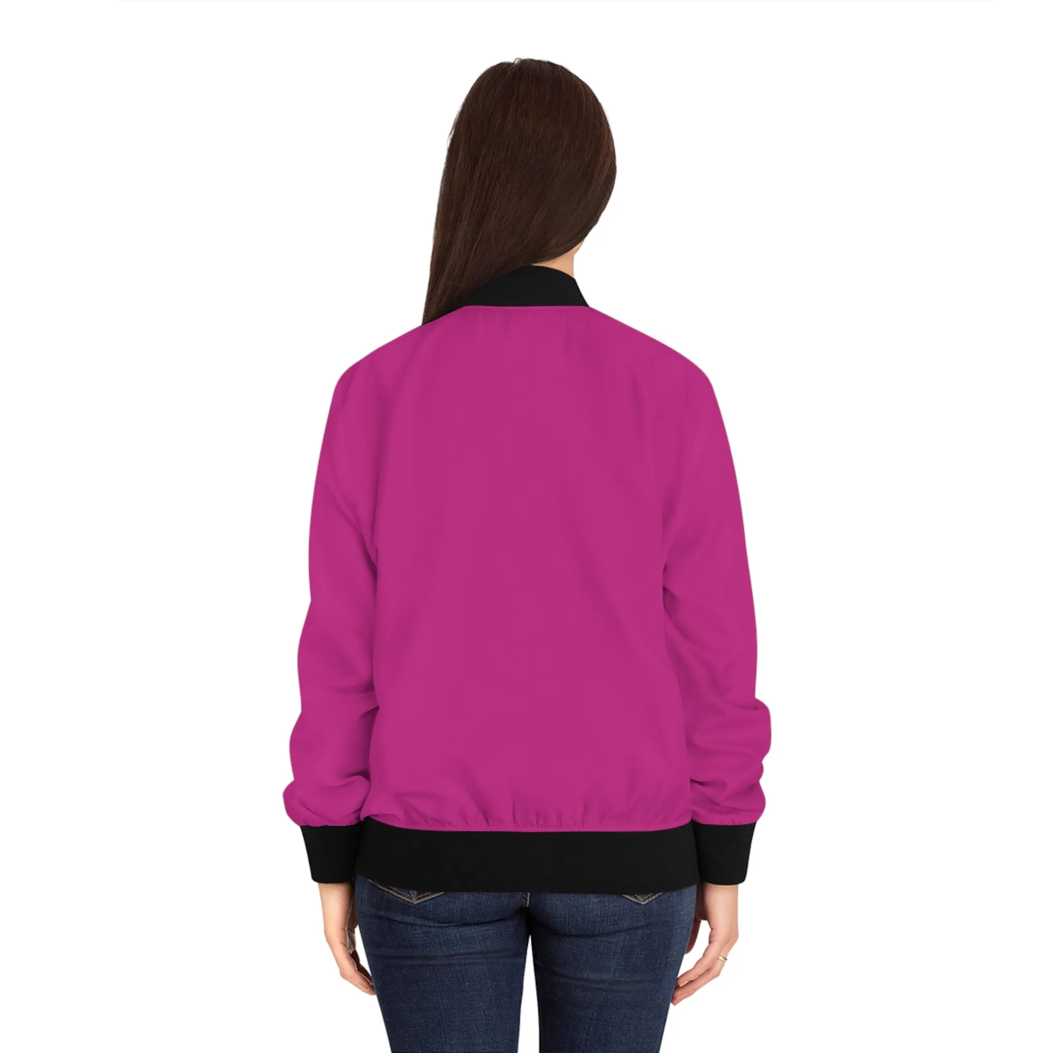 OWN MAN - Women's Bomber Jacket Dark Pink