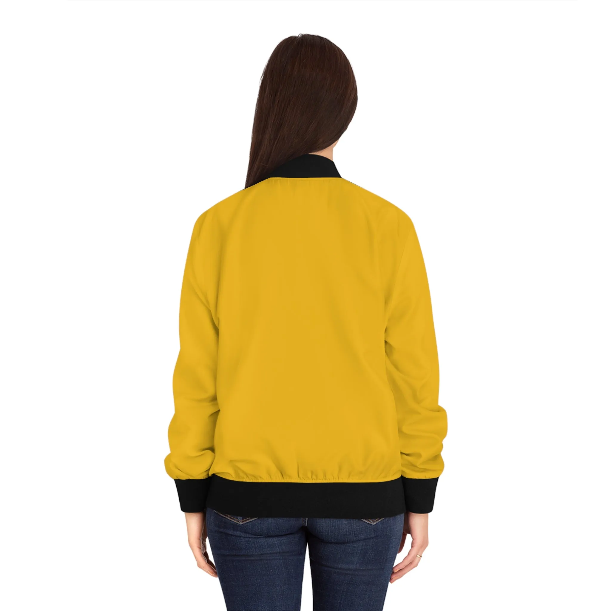 OWN MAN - Women's Bomber Jacket Yellow