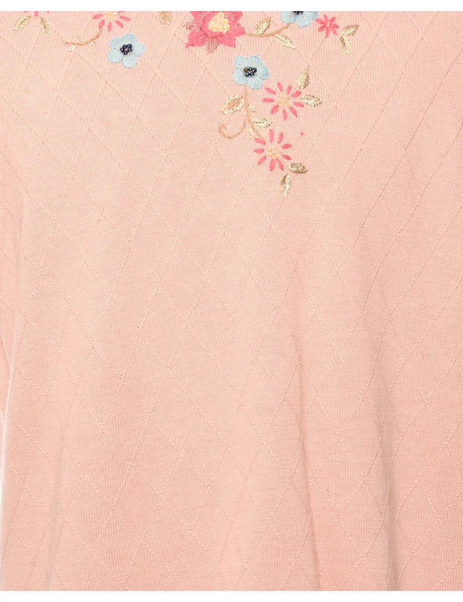 Pale Pink Alfred Dunner Jumper - L