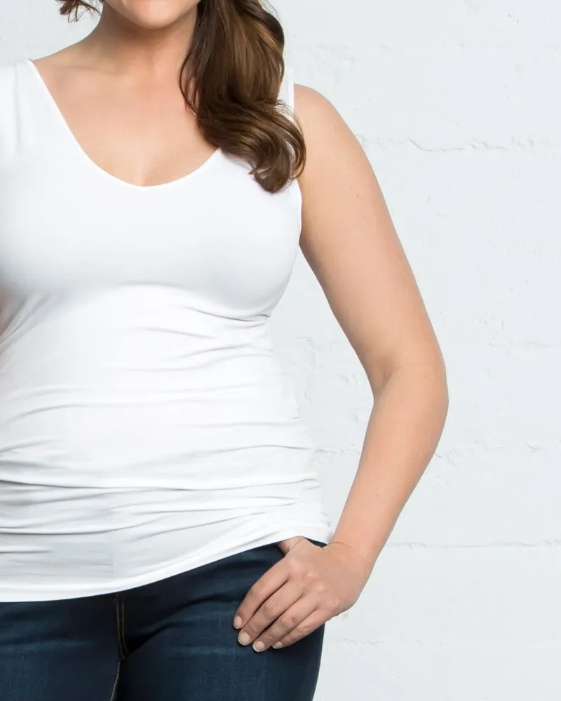Plus Size V-Neck Tank by Skinnytees